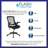 image:imageFlash Furniture Hamilton MidBack Black Mesh Executive Swivel Office Chair with Molded Foam Seat and Adjustable Arms