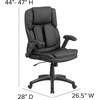 image:imageFlash Furniture Hansel Extreme Comfort High Back Black LeatherSoft Executive Swivel Ergonomic Office Chair with FlipUp Arms