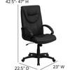 image:imageFlash Furniture Hansel High Back Black Leather Executive Swivel Office Chair with Arms