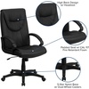 image:imageFlash Furniture Hansel High Back Black Leather Executive Swivel Office Chair with Arms