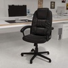 image:imageFlash Furniture Hansel High Back Black LeatherSoft Executive Swivel Office Chair with Arms