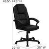 image:imageFlash Furniture Hansel High Back Black LeatherSoft Executive Swivel Office Chair with Arms