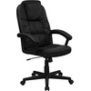 image:imageFlash Furniture Hansel High Back Black LeatherSoft Executive Swivel Office Chair with Arms