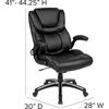 image:imageFlash Furniture Hansel High Back Black LeatherSoft Executive Swivel Office Chair with Double Layered Headrest and Open Arms