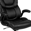image:imageFlash Furniture Hansel High Back Black LeatherSoft Executive Swivel Office Chair with Double Layered Headrest and Open Arms