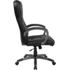 image:imageFlash Furniture Hansel High Back Black LeatherSoft Executive Swivel Office Chair with Titanium Nylon Base and Loop Arms