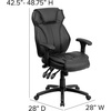 image:imageFlash Furniture Hansel High Back Black LeatherSoft Multifunction Executive Swivel Ergonomic Office Chair with Lumbar Support Knob with Arms