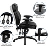 image:imageFlash Furniture Hansel High Back Black LeatherSoft Multifunction Executive Swivel Ergonomic Office Chair with Lumbar Support Knob with Arms