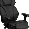 image:imageFlash Furniture Hansel High Back Black LeatherSoft Multifunction Executive Swivel Ergonomic Office Chair with Lumbar Support Knob with Arms