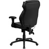 image:imageFlash Furniture Hansel High Back Black LeatherSoft Multifunction Executive Swivel Ergonomic Office Chair with Lumbar Support Knob with Arms