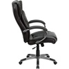 image:imageFlash Furniture Hansel High Back Espresso Brown LeatherSoft Executive Swivel Office Chair with Titanium Nylon Base and Loop ArmsEspresso Brown