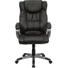 image:imageFlash Furniture Hansel High Back Espresso Brown LeatherSoft Executive Swivel Office Chair with Titanium Nylon Base and Loop ArmsEspresso Brown