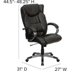 image:imageFlash Furniture Hansel High Back Espresso Brown LeatherSoft Executive Swivel Office Chair with Titanium Nylon Base and Loop ArmsEspresso Brown