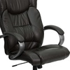 image:imageFlash Furniture Hansel High Back Espresso Brown LeatherSoft Executive Swivel Office Chair with Titanium Nylon Base and Loop ArmsEspresso Brown