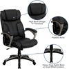 image:imageFlash Furniture Hansel High Back Folding Black LeatherSoft Executive Swivel Office Chair with Arms