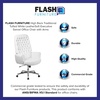 image:imageFlash Furniture Hansel High Back Traditional Tufted Black LeatherSoft Executive Swivel Office Chair with Silver Welt ArmsWhite