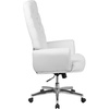 image:imageFlash Furniture Hansel High Back Traditional Tufted Black LeatherSoft Executive Swivel Office Chair with Silver Welt ArmsWhite