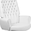 image:imageFlash Furniture Hansel High Back Traditional Tufted Black LeatherSoft Executive Swivel Office Chair with Silver Welt ArmsWhite