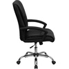image:imageFlash Furniture Hansel MidBack Black LeatherSoft Swivel Managers Office Chair with Armsblack