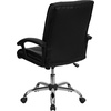 image:imageFlash Furniture Hansel MidBack Black LeatherSoft Swivel Managers Office Chair with Armsblack