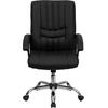 image:imageFlash Furniture Hansel MidBack Black LeatherSoft Swivel Managers Office Chair with Armsblack