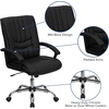 image:imageFlash Furniture Hansel MidBack Black LeatherSoft Swivel Managers Office Chair with Armsblack