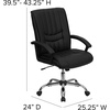 image:imageFlash Furniture Hansel MidBack Black LeatherSoft Swivel Managers Office Chair with Armsblack