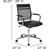 image:imageFlash Furniture Hansel MidBack Black Mesh Contemporary Executive Swivel Office Chair with LeatherSoft Seat
