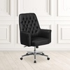 image:imageFlash Furniture Hansel MidBack Traditional Tufted Black LeatherSoft Executive Swivel Office Chair with ArmsBlack