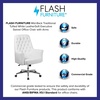 image:imageFlash Furniture Hansel MidBack Traditional Tufted Black LeatherSoft Executive Swivel Office Chair with ArmsWhite
