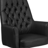 image:imageFlash Furniture Hansel MidBack Traditional Tufted White LeatherSoft Executive Swivel Office Chair with ArmsBlack