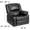 image:imageFlash Furniture Harmony Series Gray LeatherSoft ReclinerBlack Leathersoft
