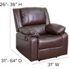 image:imageFlash Furniture Harmony Series Gray LeatherSoft ReclinerBrown Leathersoft