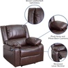 image:imageFlash Furniture Harmony Series Gray LeatherSoft ReclinerBrown Leathersoft