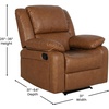 image:imageFlash Furniture Harmony Series Gray LeatherSoft ReclinerCognac Leathersoft