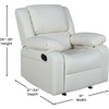 image:imageFlash Furniture Harmony Series Gray LeatherSoft ReclinerCream Leathersoft