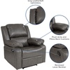 image:imageFlash Furniture Harmony Series Gray LeatherSoft ReclinerGray Leathersoft