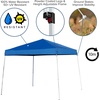 image:imageFlash Furniture Harris 10x10 White Pop Up Event Canopy Tent with Wheeled Case and Folding Bench Set  Portable Tailgate Camping Event SetBlue