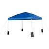 image:imageFlash Furniture Harris 10x10 White Pop Up Event Canopy Tent with Wheeled Case and Folding Bench Set  Portable Tailgate Camping Event SetBlue