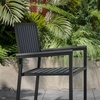 image:imageFlash Furniture Harris Commercial 5 Piece Table and Chairs Set  4 Black Metal Chairs with Poly Resin Backs and Seats  Black Square Table with Poly Resin TopContemporary