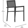image:imageFlash Furniture Harris Commercial 5 Piece Table and Chairs Set  4 Black Metal Chairs with Poly Resin Backs and Seats  Black Square Table with Poly Resin TopContemporary