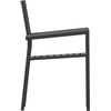 image:imageFlash Furniture Harris Commercial 5 Piece Table and Chairs Set  4 Black Metal Chairs with Poly Resin Backs and Seats  Black Square Table with Poly Resin TopContemporary