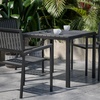 image:imageFlash Furniture Harris Commercial 5 Piece Table and Chairs Set  4 Black Metal Chairs with Poly Resin Backs and Seats  Black Square Table with Poly Resin Top5Piece Set
