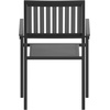 image:imageFlash Furniture Harris Commercial 5 Piece Table and Chairs Set  4 Black Metal Chairs with Poly Resin Backs and Seats  Black Square Table with Poly Resin TopContemporary