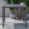 image:imageFlash Furniture Harris Commercial IndoorOutdoor Patio Table  Black Poly Resin Slatted Top  Black Steel Frame  Seating for 4