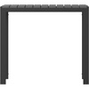 image:imageFlash Furniture Harris Commercial IndoorOutdoor Patio Table  Black Poly Resin Slatted Top  Black Steel Frame  Seating for 4