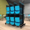 image:imageFlash Furniture Hawkins Heavy Duty Folding Table and Chairs Mobile CartLocking Wheels Outdoor Cover 84 Folding Chairs or 42 Chairs and 12 Tables Capacity Black