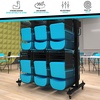image:imageFlash Furniture Hawkins Heavy Duty Folding Table and Chairs Mobile CartLocking Wheels Outdoor Cover 84 Folding Chairs or 42 Chairs and 12 Tables Capacity Black