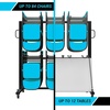 image:imageFlash Furniture Hawkins Heavy Duty Folding Table and Chairs Mobile CartLocking Wheels Outdoor Cover 84 Folding Chairs or 42 Chairs and 12 Tables Capacity Black