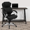 image:imageFlash Furniture Hawkins High Back Black LeatherSoft Contemporary Executive Swivel Ergonomic Office Chair